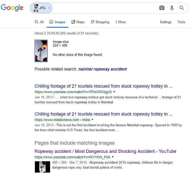 The Google search led us to a YouTube video published in 2015.