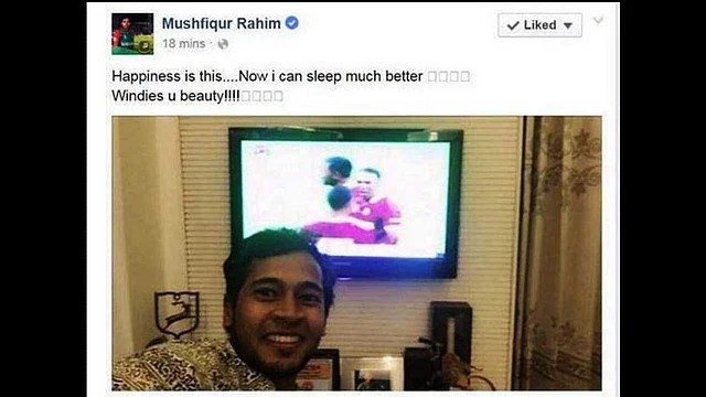 Bangladesh wicket-keeper had tweeted in celebration after India lost the T20 World Cup semi-finals in 2016 to West Indies. he later deleted the tweet. 