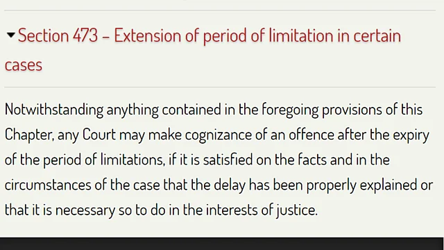 Section 473 of the CrPC deals with the extension of period of limitations.