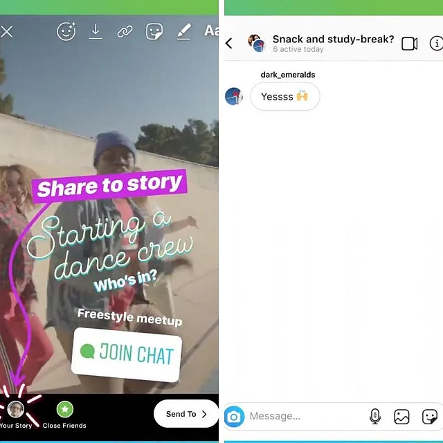 Chat within Stories, why Instagram?
