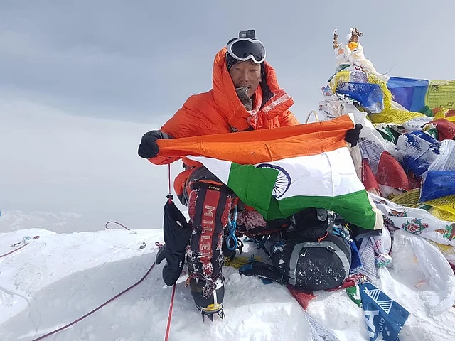 Taka Tamut after scaling Mount Everest in May last year.