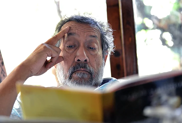 Pradip Krishen in his study. Chanakyapuri, New Delhi, 2019