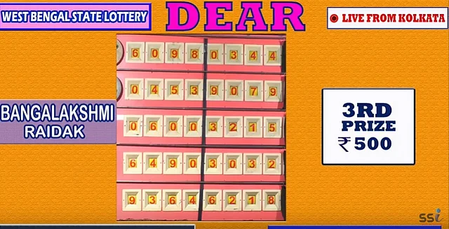 Third prize winner of the lottery.