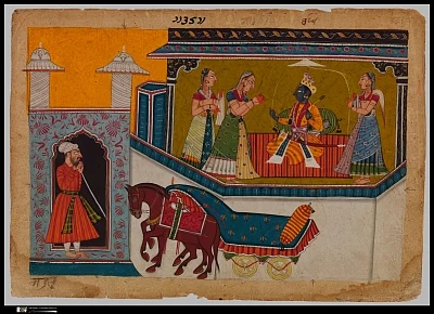Rama Visits Sita and Tells Her of His Banishment to the Forest.