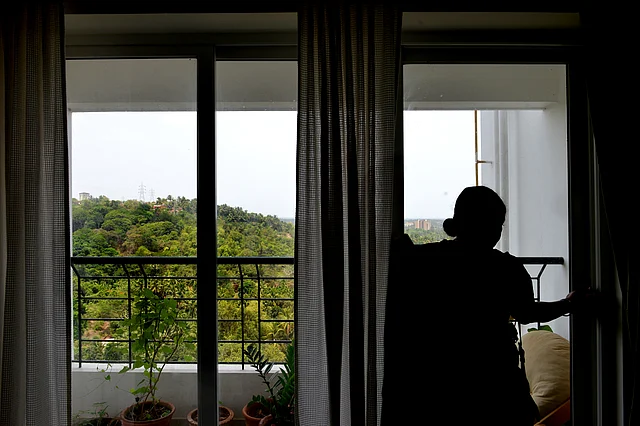 KR Meera in her apartment. Udupi, Karnataka, 2019.