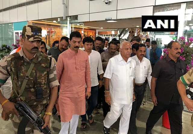 Karnataka Chief Minister and BJP leader BS Yediyurappa arrived in Mangaluru on Monday to visit rain and flood-affected areas.