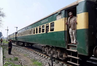 Attari: Passengers from Pakistan arrive at Attari railway station from Samjhauta Express, in Punjab, on March 4, 2019. (Photo: IANS)