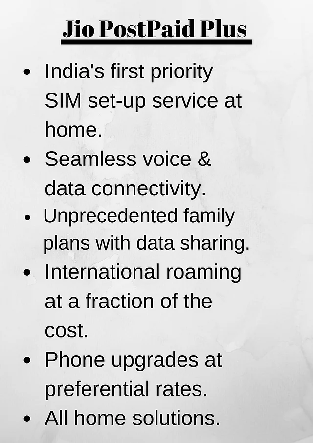 Everything you will get with Jio Postpaid Plus.