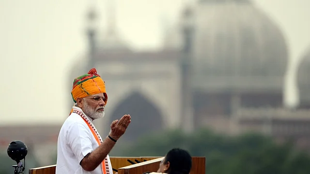 Prime Minister Narendra Modi addresses the nation on the 73rd Independence Day from the ramparts of Red Fort, in New Delhi on 15 August, 2019.