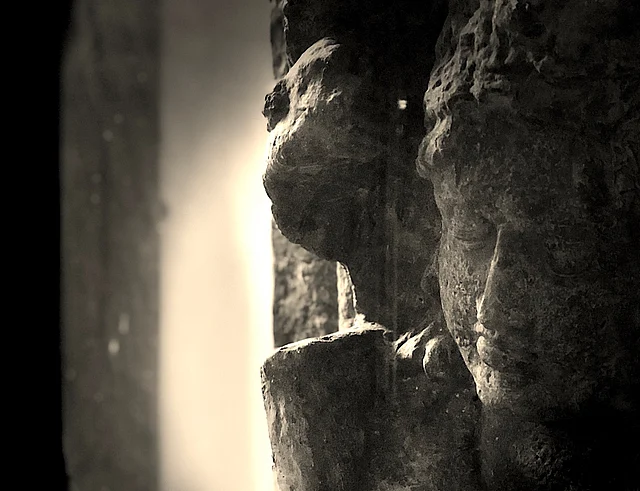A sculpture of Brahma. 