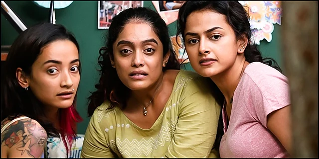 Andrea Tariang, Abirami Venkatachalam and Shraddha Srinath in <i>Nerkonda Paarvai. </i>