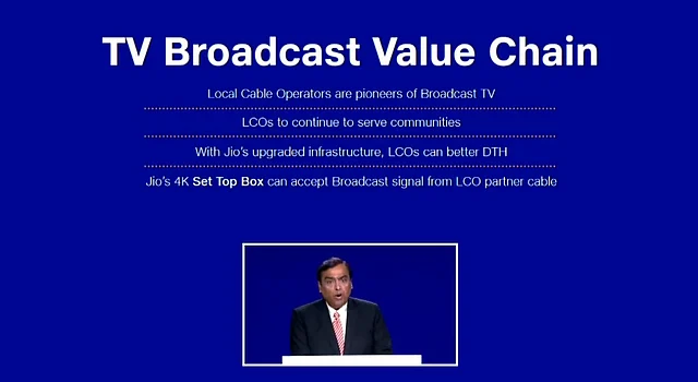 It’s not just broadband, Jio will offer TV streaming service also.
