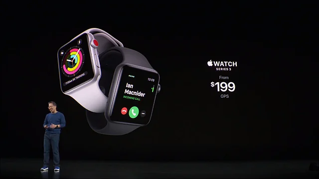 Price drop for the Apple Watch Series 3.