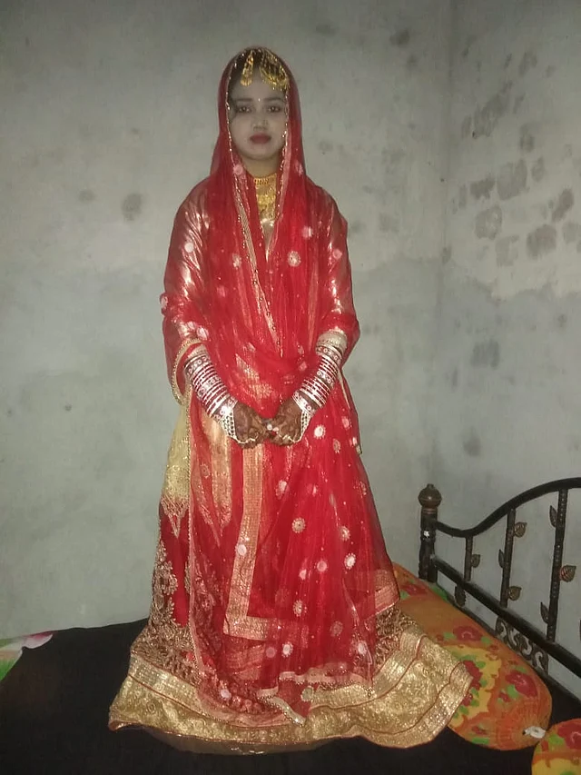 Shahista’s wedding day with Tabrez, 27 April. Theirs was a love marriage.