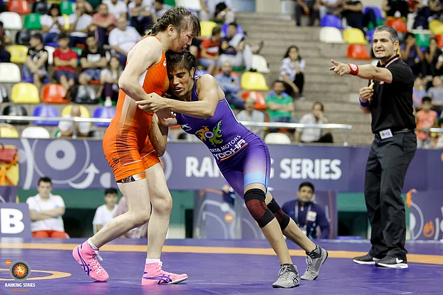 Seema Bisla’s run at the World Championships ends with a 3-11 loss to Yasar Dagu silver medallist Ekaterina Poleshchuk.