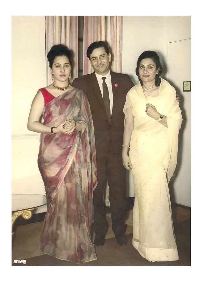 Raj and Krishna Raj Kapoor with their daughter Ritu.