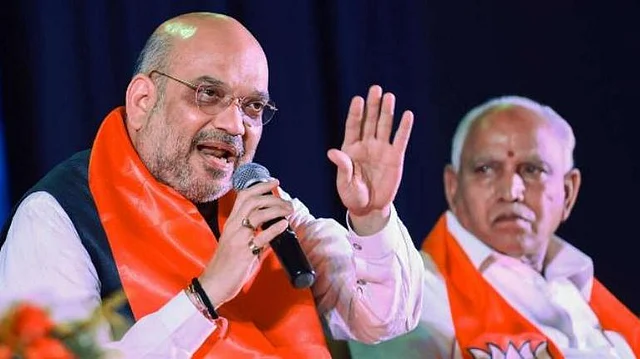 File photo of Amit Shah and BS Yediyurappa.