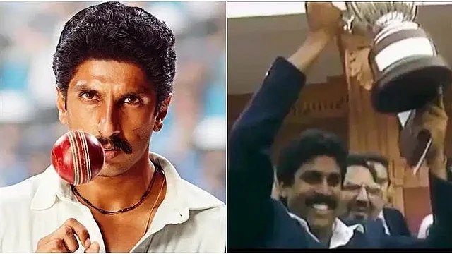 Ranveer Singh as Kapil Devi in <i>‘83</i>.