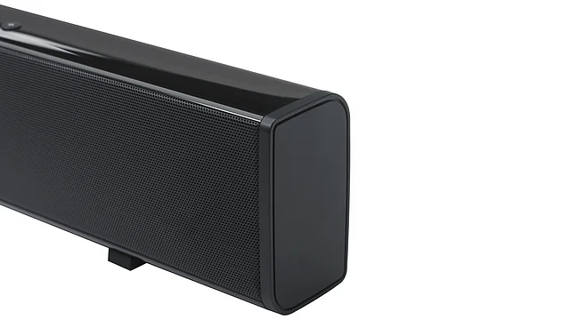The plastic-finished mesh speaker on the JBL Cinema SB110.