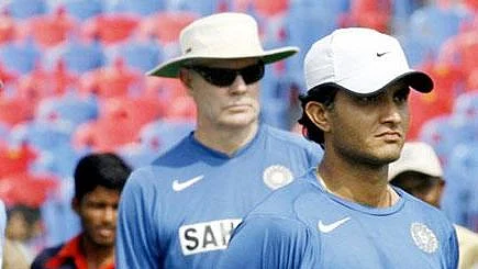 File picture of Greg Chappell and Sourav Ganguly.
