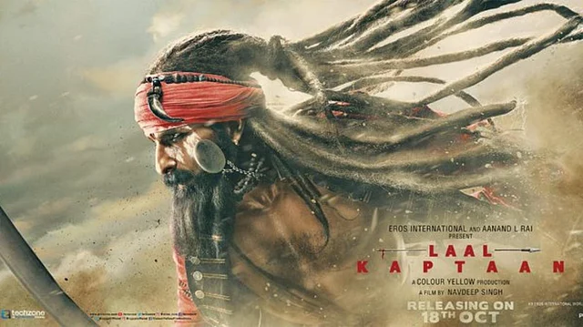 Saif Ali Khan on the poster of <i>Laal Kaptaan.</i>