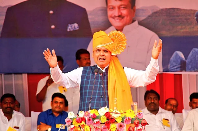 Devendra Fadnavis at a rally