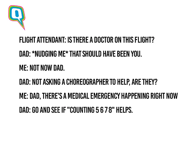 Show us your moves...by helping a fellow passenger.