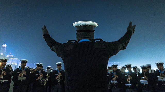 As part of the celebration, the sailors performed a drill and a sunset ceremony was conducted, which was followed by illumination by ships.