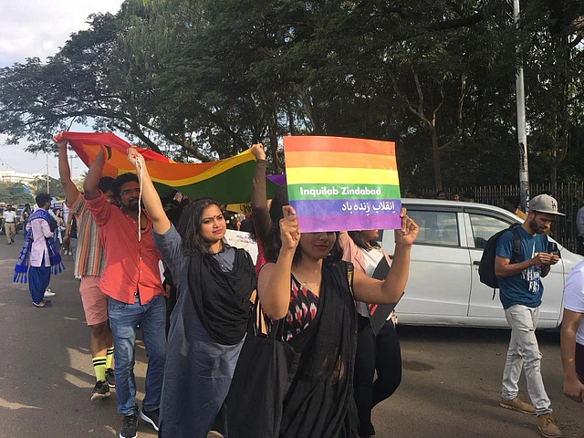 Protesters march together calling for a revolution in the society. 