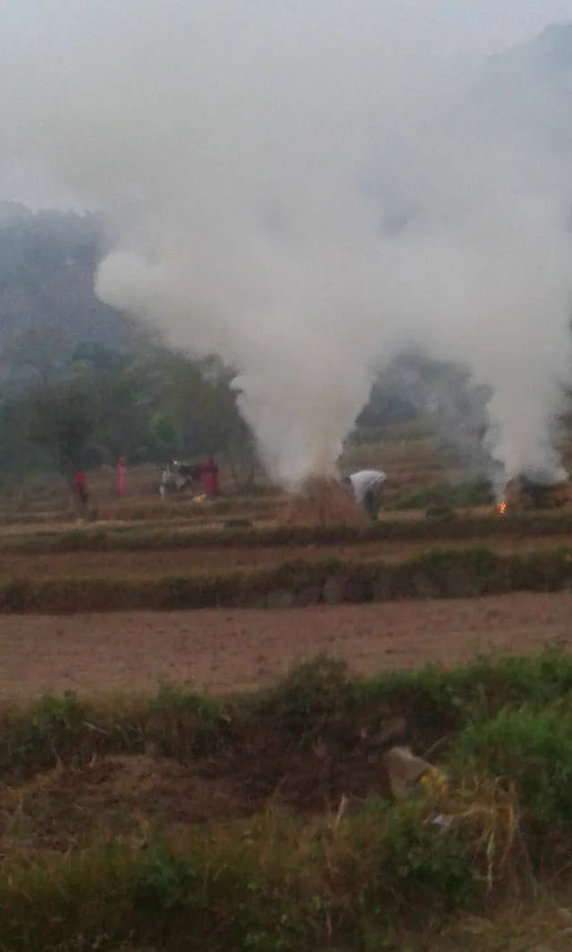 stubble burning has been happening since the last two weeks.