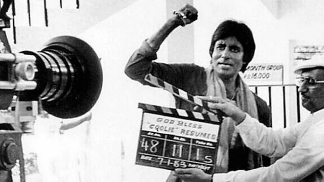 Amitabh Bachchan returns to shoot for <i>Coolie </i>after his near fatal accident.