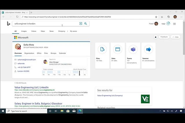 The new Edge browser will show respective files linked to your account.