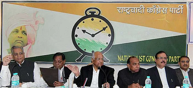 Sharad Pawar, PA Sangma and Tariq Anwar at an NCP party meet