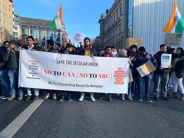 Anti CAA protests organised by students in Berlin. 