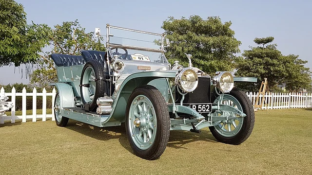 The multiple-award winning 1908 Rolls Royce Silver Ghost ‘The Silver Dawn’ at the 21 Gun Salute Rally in Gurugram.