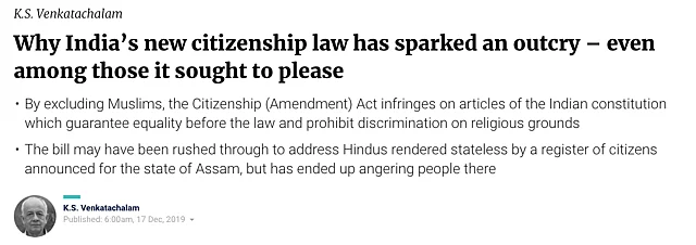 Screenshot from SCMP article