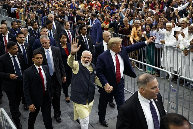 Prime Minister Narendra Modi and US President Donald Trump at the Howdy Modi event in Houston, Texas. PM Modi addressed a huge gathering of 50,000 Indian-Americans at the NRG Stadium, in a boost to US-India relations.