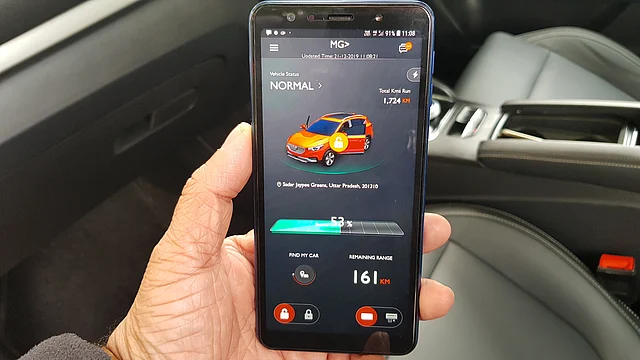 The MG ZS EV is internet-enabled and a mobile app shows its status at all times.