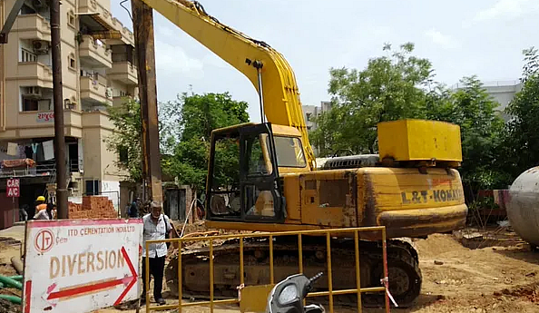 Construction work underway at Paldi in September. 
