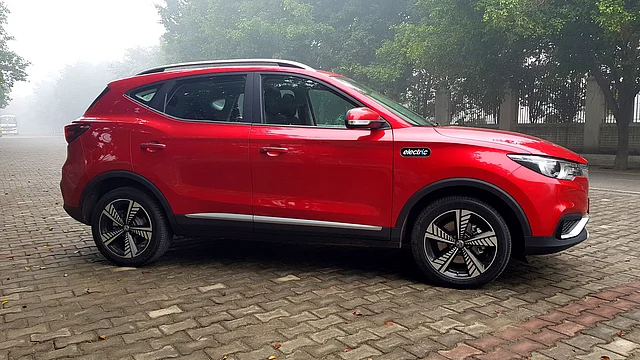 The MG ZS EV has a large “electric” badge on its fenders.