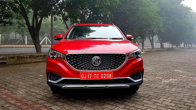 The charging port for the ZS EV is located behind the MG logo on the grille.