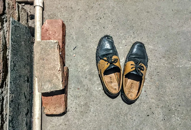 Anas’ shoes lie unused in his home in Bijnor.