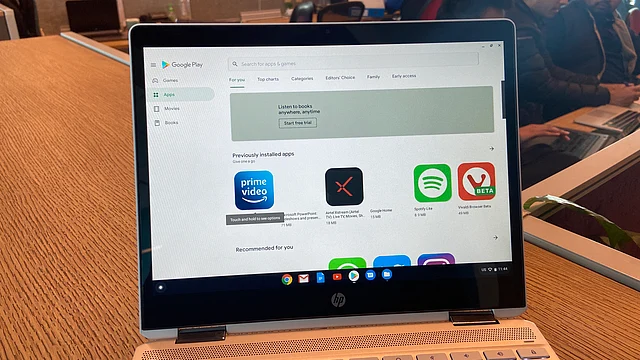 Google Play Store can be accessed from the system.