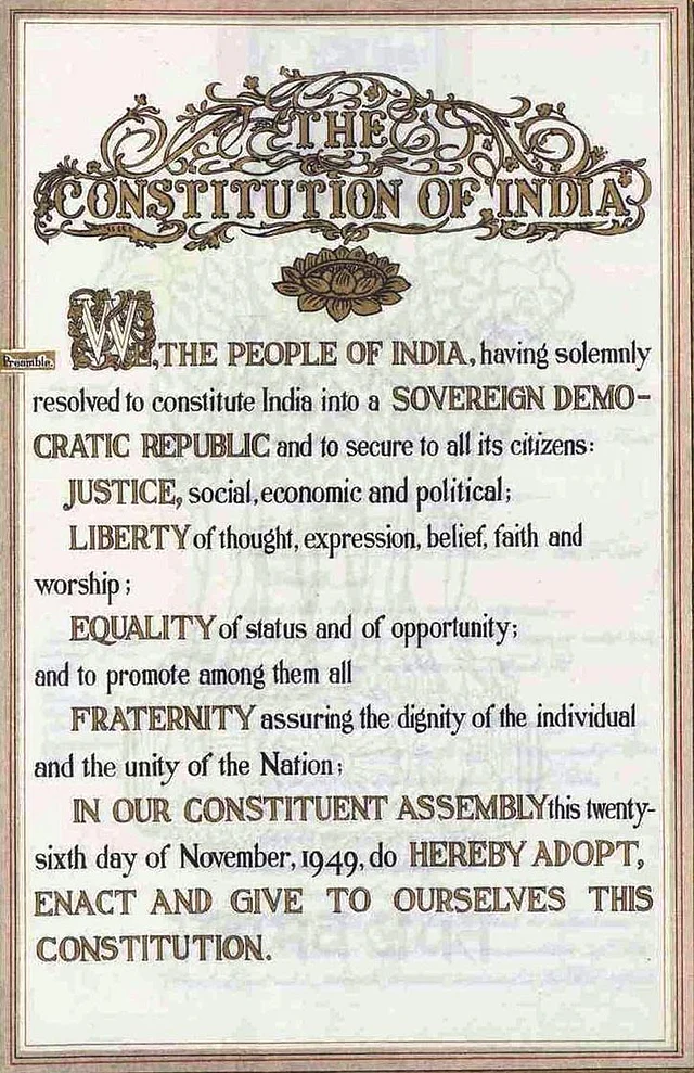 The Preamble of the the Constitution.