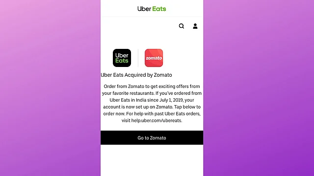 This is what Uber Eats users are getting on the app.