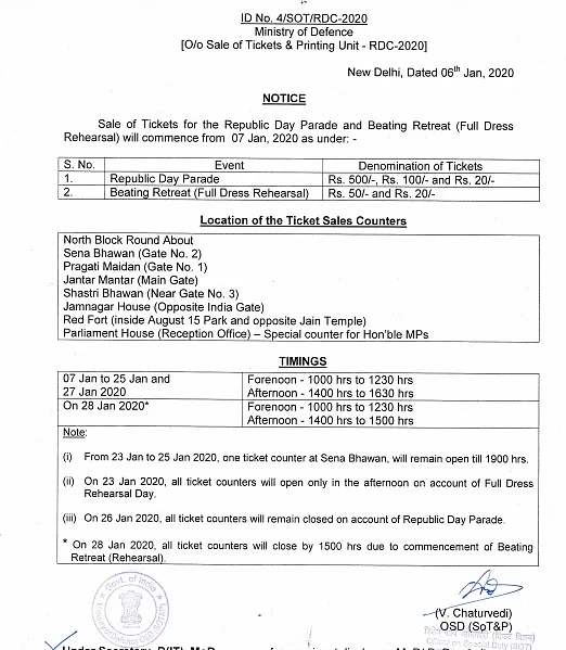 Republic Day 2020 Circular