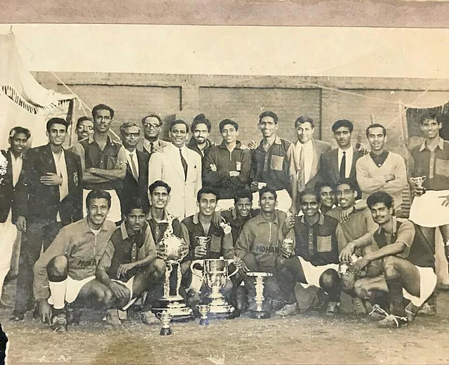 The 1963 Mohun Bagan team after winning Durand Cup. They went on to win the title in 1964 and 1965 as well, thus becoming the first club to win the prestigious tournament three years in a row.