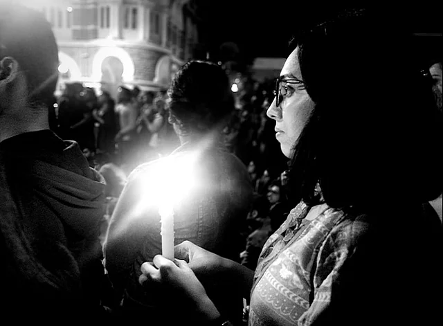A candle in solidarity.