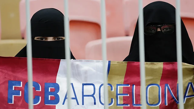 The Spanish federation has praised the fact women are being allowed to watch the Super Cup games.