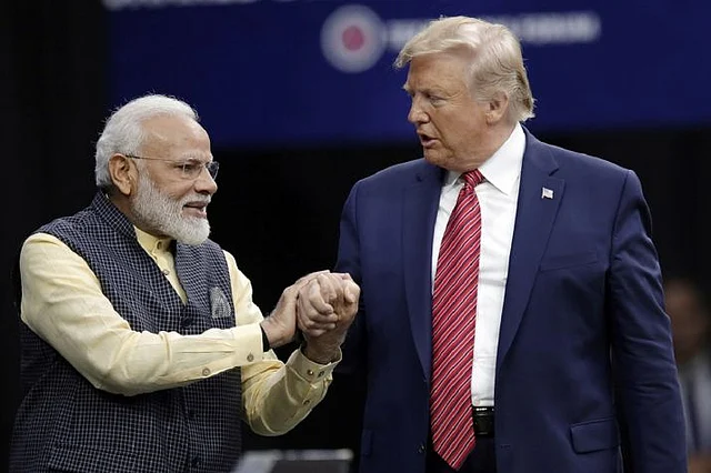 Left: Prime Minister Narendra Modi. Right: US President Donald Trump